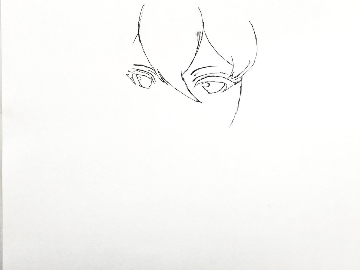 今回の描いた手順

①目と前髪描く
②全体を描く
③眉毛を塗って色合いを見る
④全体の線を濃くする
⑤影をつける

今回はこんな感じで描きました!
毎度、感覚で描いてるので
上記の手順で描いた理由は
気分としか言えません(笑) 