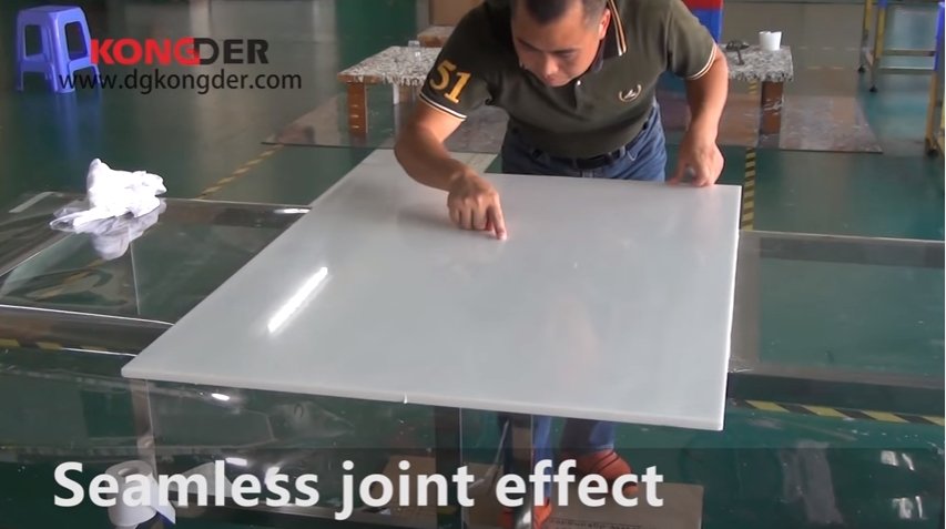 Kongder Adhesive is high strength, no yellowing with 10 years. You can't see any glue line after bonding the sheets.

 #corian #quartzadhesive #solidsurface #Himacs #Avonite #Hanex #Dekton #Silestone #Durasein #Laminam #Neolith #Belenco #Cimstone #porcelian