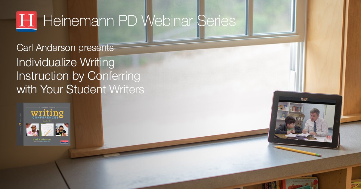 Why is conferring with students is the most effective teaching we can do with students in the writing classroom?  Learn from @ConferringCarl this fall in his 3-part webinar series!

Starts 10/23. Sessions recorded! 
hubs.ly/H0kL_sG0