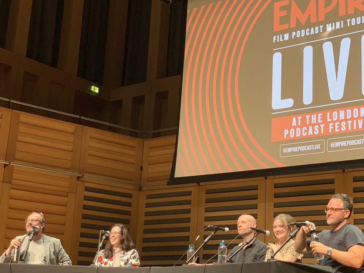 Had fun at #EmpirePodcastLive last night. Usual shenanigans plus special guest, @colintrevorrow, bringing us a world exclusive first look of #BattleAtBigRock. It was great by the way. #LondonPodFest