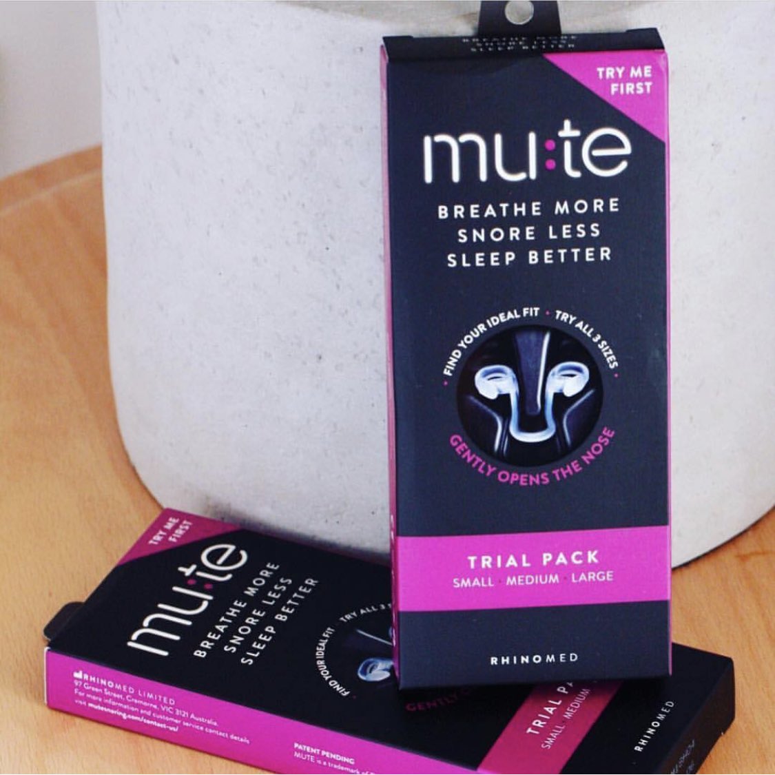 Mutesnoring's tweet photo. Every bed side table need this accessory. A #mutesnoring trial pack - available at your local pharmacy or online at https://t.co/ug2JchgtIs 

#breathemore #snoreless #sleepbetter #mute #sleep #breathe https://t.co/Vh9dtJBk0r