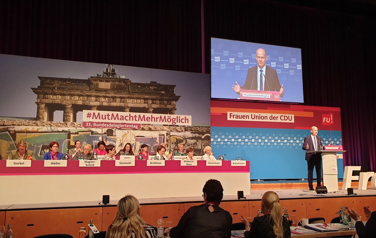 Ralph Brinkhaus, Vorsitzender der BT Fraktion , mit einem Flammenden Plädoyer für die Union als Partei für die Mitte der Gesellschaft. Zukunftsgewand #MutMachtMehrMoeglich