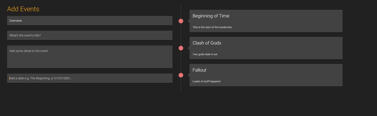 RealmsWriter's tweet image. Give your #writing project some history and lore, as well as some structure, with timelines! Realms Writer allows you to add as many timelines as you need.