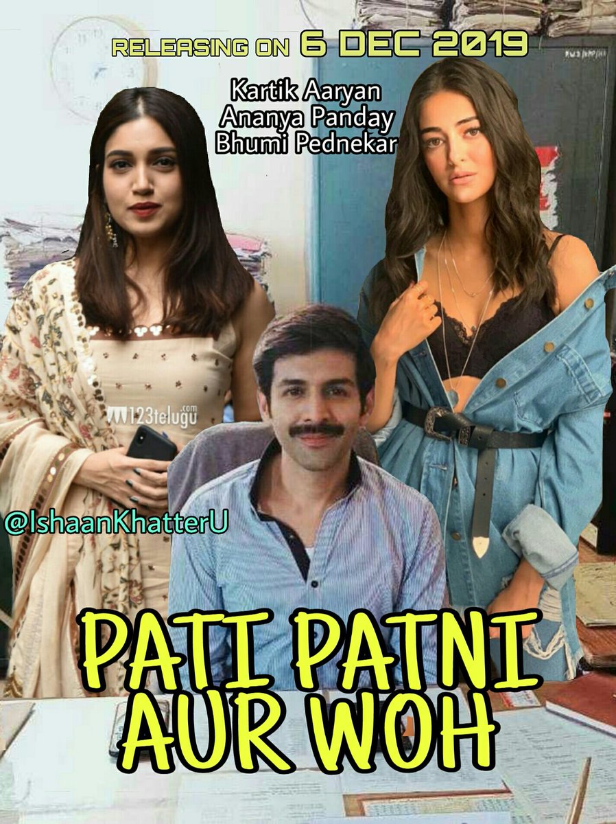 IshaanKhatter_U's tweet photo. #PatiPatniAurWoh
#6Dec2019
#AnanyaPandey #KartikAaryan #BhumiPednekar https://t.co/B6HelsHhOk