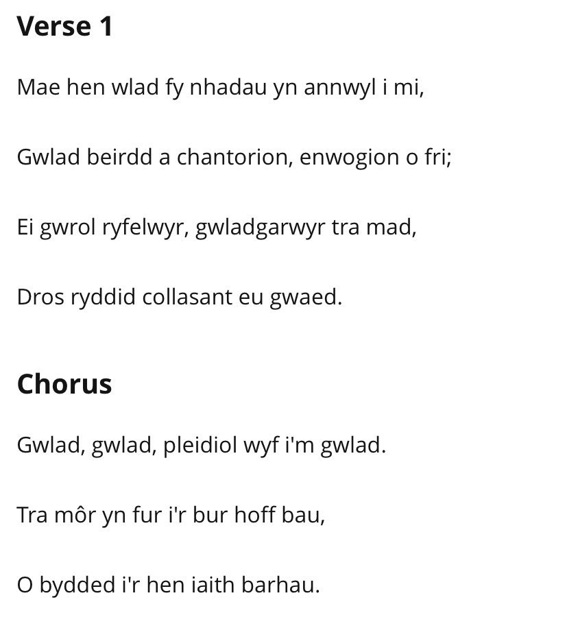 Danny Sullivan on Twitter "Trying to learn the Welsh National Anthem
