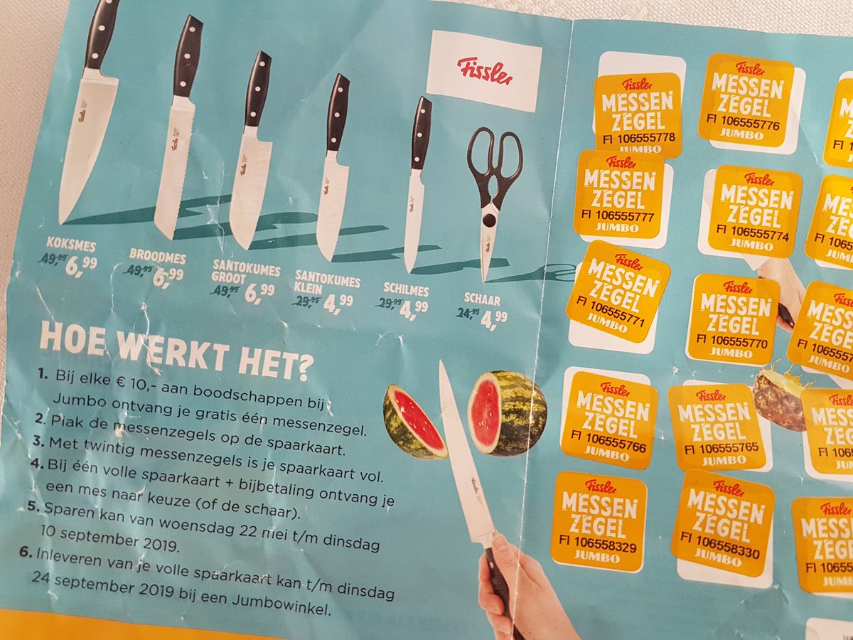 zaad Koningin Vergelijkbaar Miss G on Twitter: "Hallo @JumboSupermarkt, Ik loop al 3 weken in de hoop  het laatste onderdeel van de messen #actie te kunnen bemachtigen. Wanneer  zijn de meesenslijpers er? In #jumbo #Amsterdam