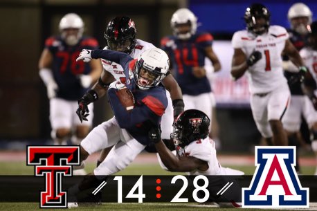 Red Raiders offense struggles in loss to the Arizona Wildcats. 

📷: Christian Peterson/Getty Images #texastech