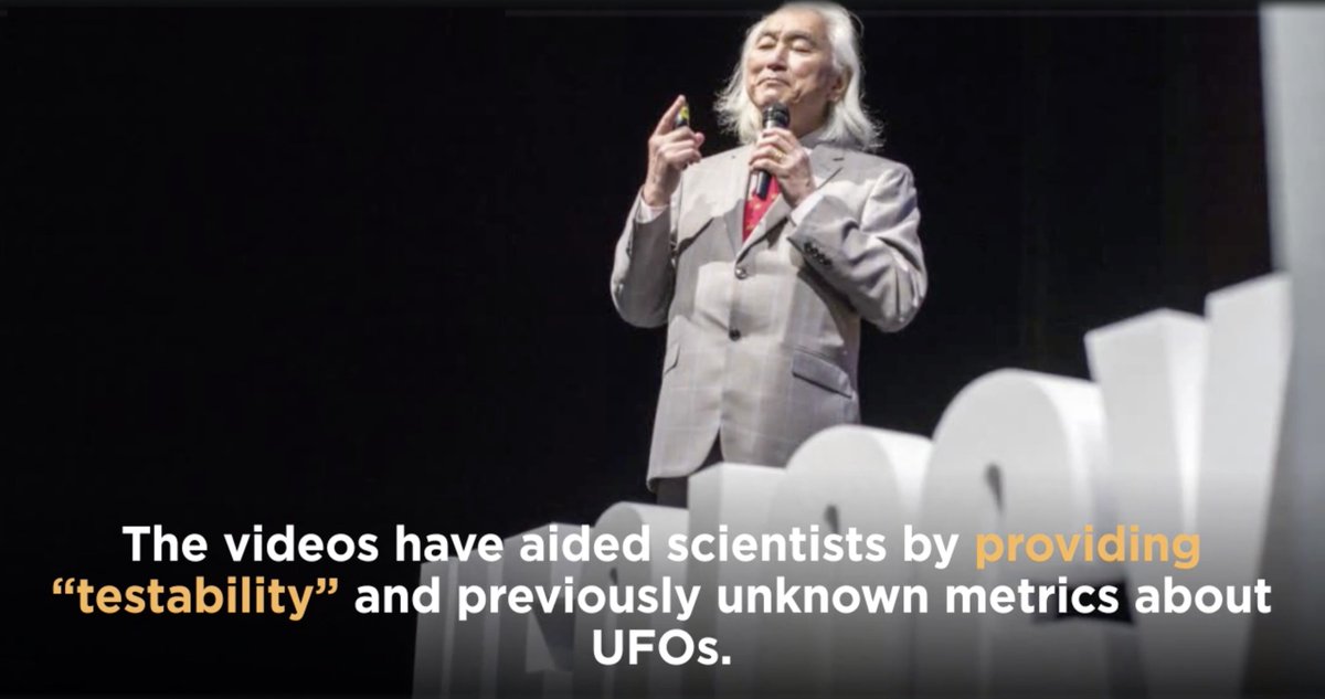 JeremyCorbell's tweet photo. A 'turning point' on UFOs. "Now the burden of proof is on the government to prove they're not from intelligent beings in outer space." - Physicist, Dr. @michiokaku

Excited for https://t.co/qXmz7VZze0

#StormArea51
#DontStormArea51

@area51basecamp https://t.co/MyIUBPu0Sv