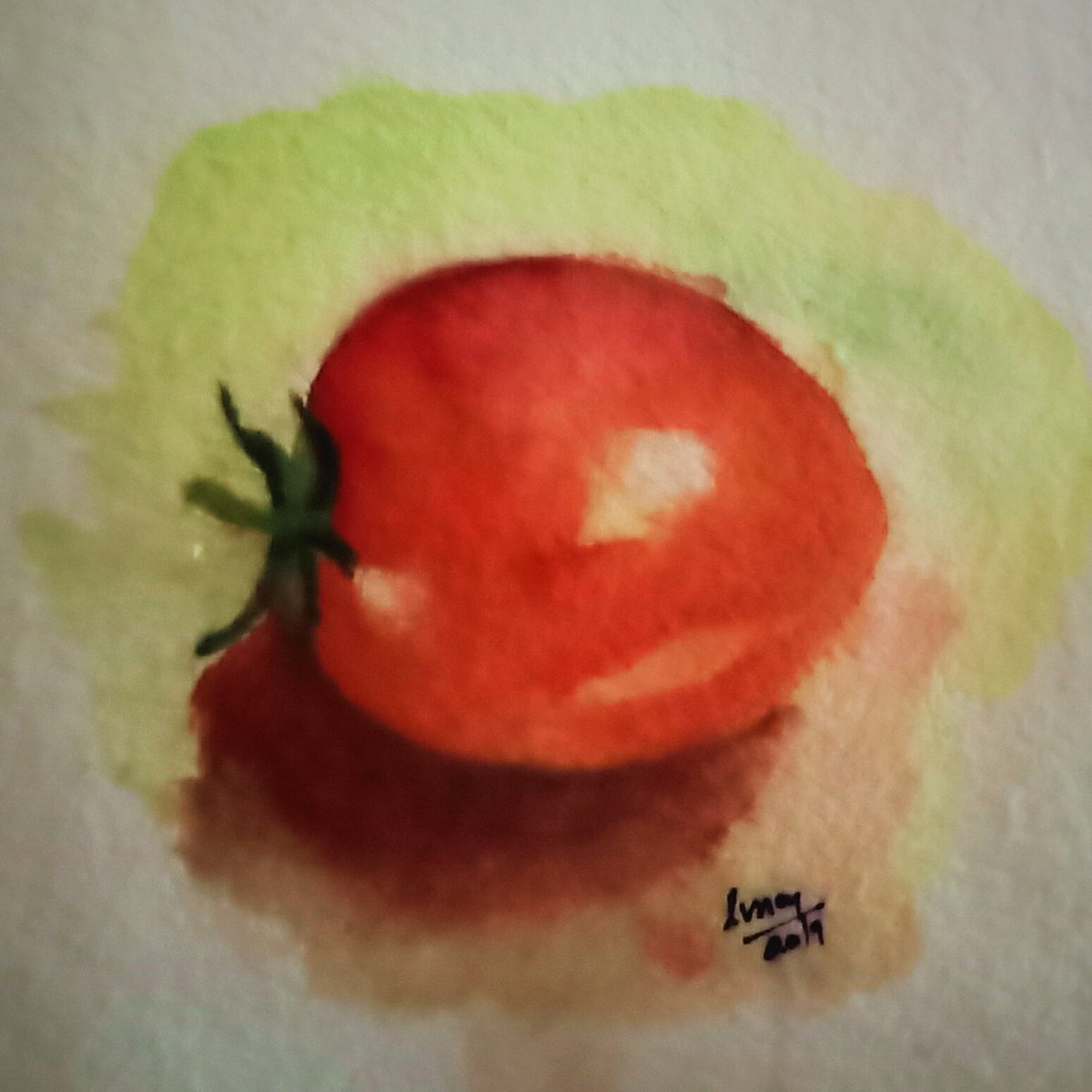 It's a tomato... Watercolor still life.
