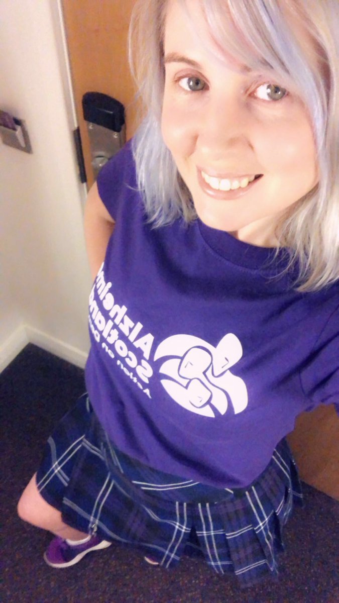 LJay204's tweet photo. All ready for @thekiltwalk today with team @slcccomplaints! We are raising funds for @alzscot and I’m loving the purple kilt lol #kiltwalk #Edinburgh #charity #smilingnow #24milestodo https://t.co/C50Hj4Dk5e