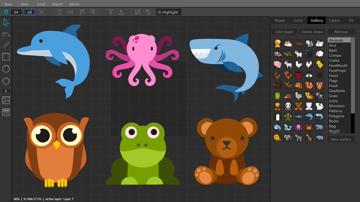 DavitMasia's tweet photo. Released #VecMaker v1.0.5 !!!
โผ๏ธ NEWS โผ๏ธ
โถ๏ธ Batch export for galleries in one click
โถ๏ธ New Galleries: Gradients & Animals
โ
https://t.co/YfFu1uVxPP
#vector #design #illustrations #drawing https://t.co/ZsmoRJafce