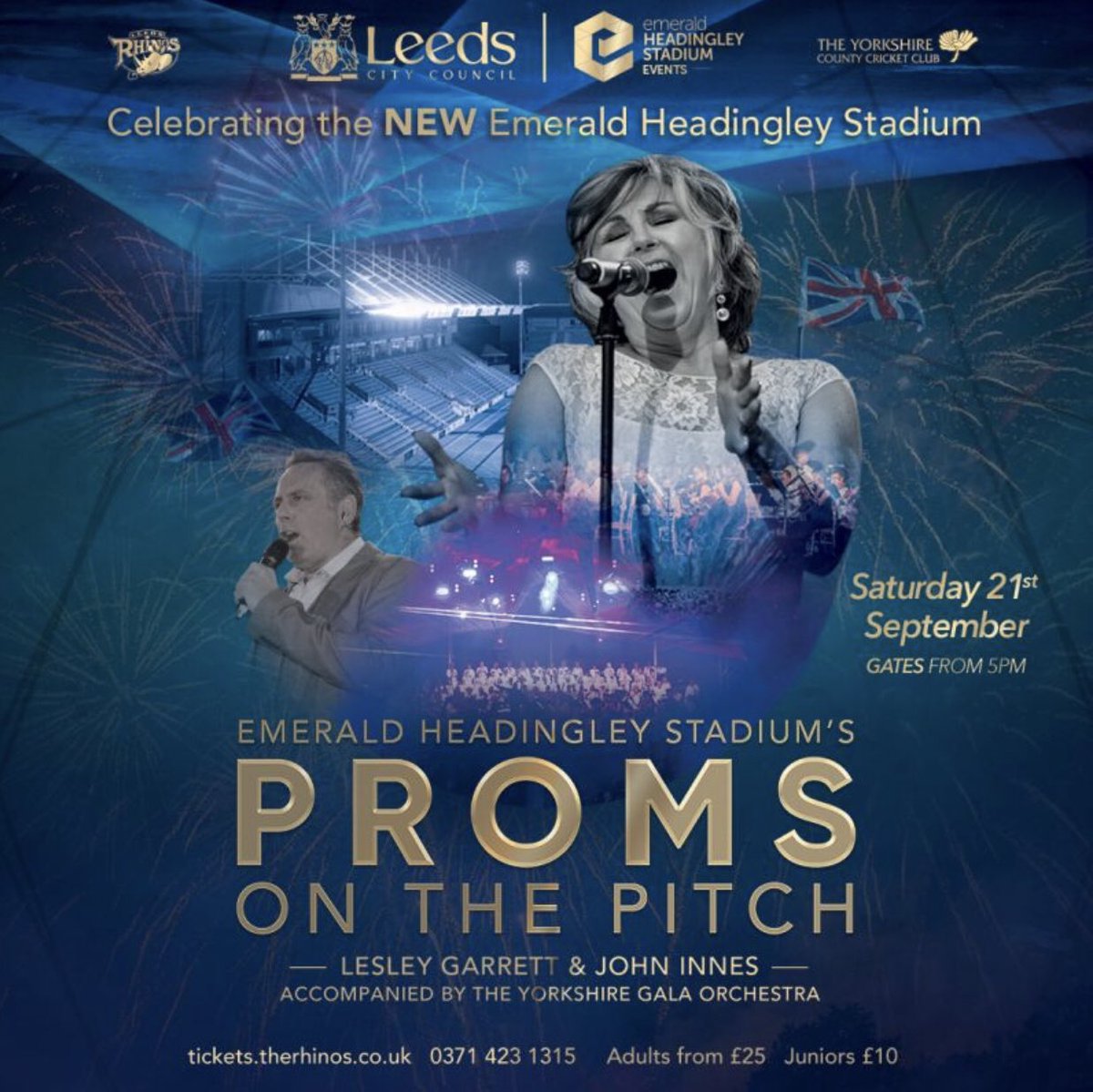 Chuffed to be hosting this event in #Leeds next weekend 🙂#proms #livemusic #host #yorkshire #headingleystadium #lesleygarrett #johninnes #yorkshiregalaorchestra