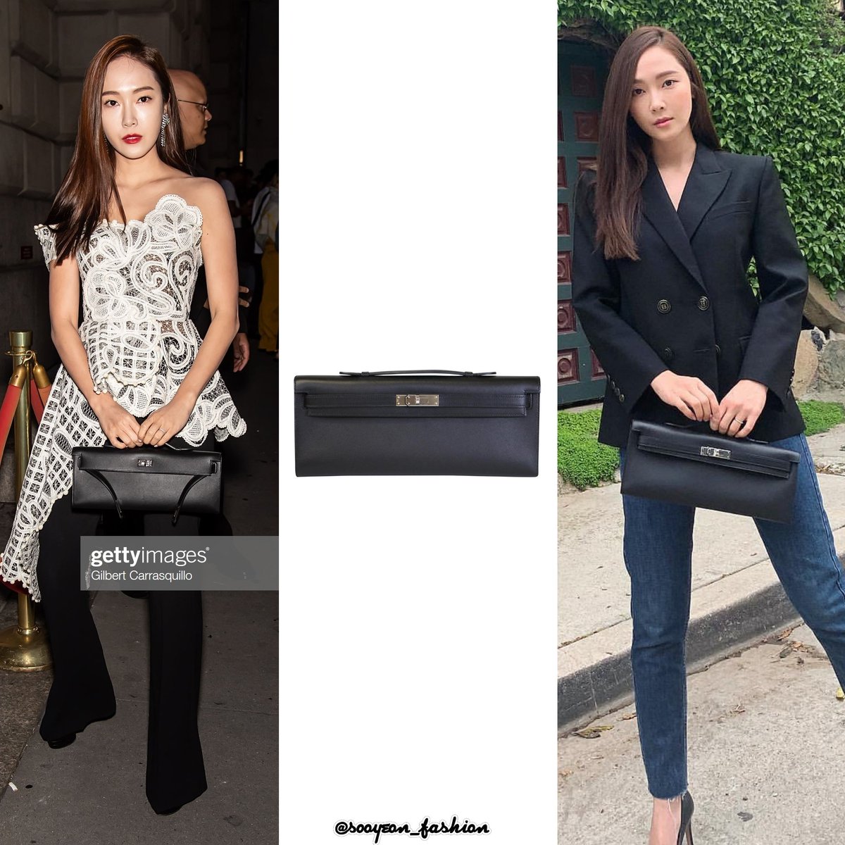 jsy fashion on X: Jessica's @Hermes_Paris bags Kelly Cut Black Swift  Leather Clutch, $12,750  Kelly Pochette Cut Clutch  Bag, $14,995   / X