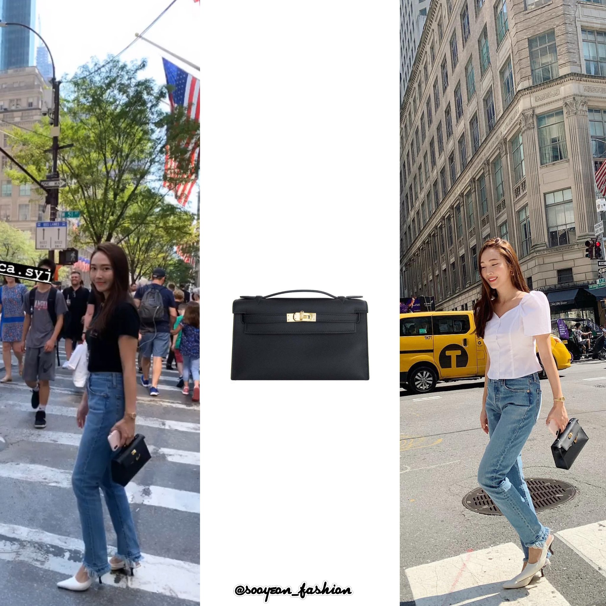 jsy fashion on X: Jessica's @Hermes_Paris bags Kelly Cut Black