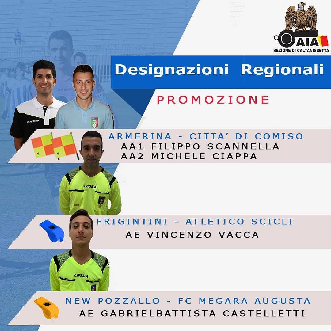 CaltanissettAIA's tweet photo. Designazioni di Eccellenza e Promozione di Domenica 15 Settembre
#aiacaltanissetta #referee #assistentreferee🏁 #crasicilia https://t.co/Eh2KwMYFAq