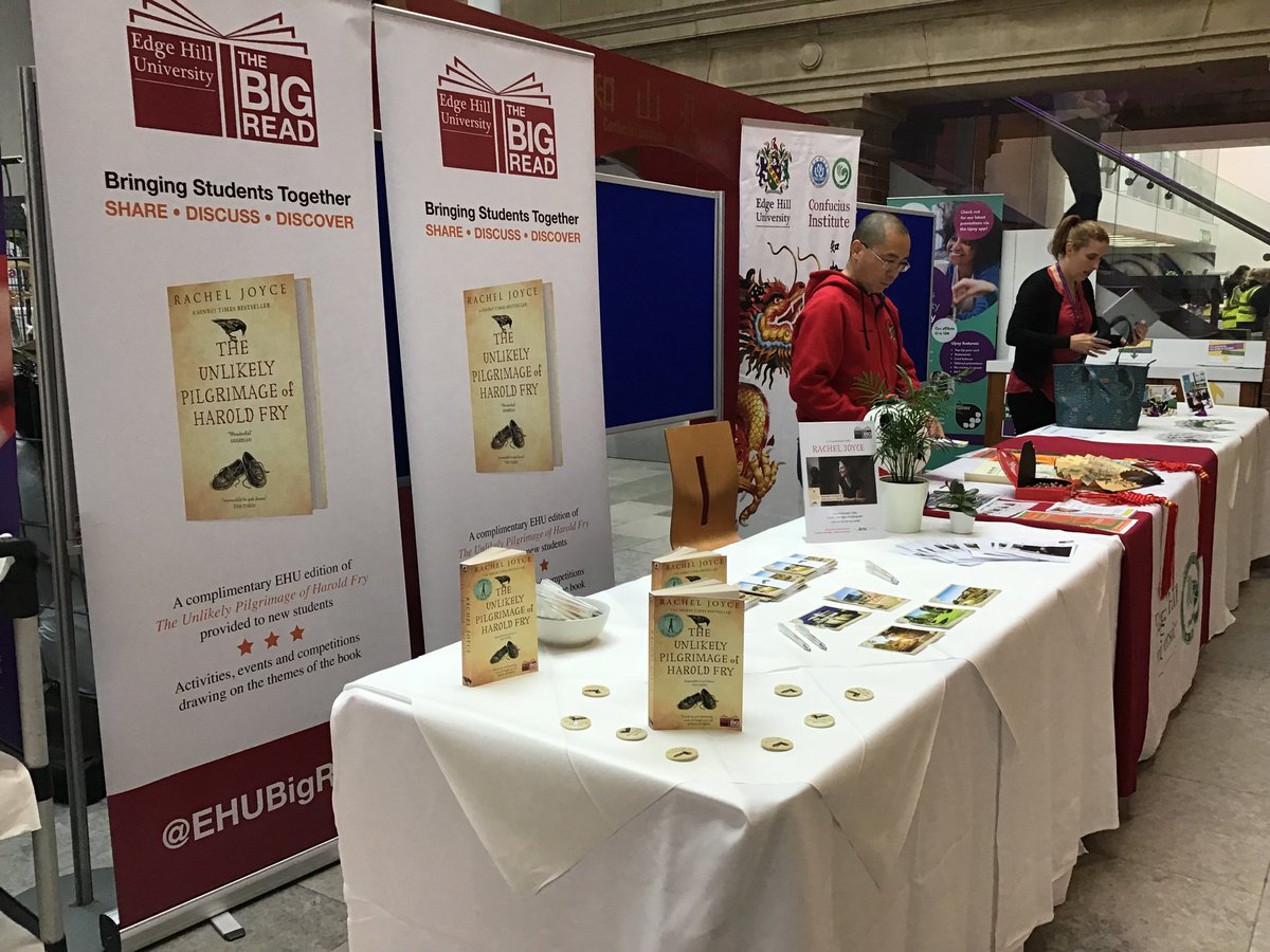 EHUBigRead's tweet photo. Can’t wait to meet you!…Big Read stand at Welcome Sunday event looking forward to chatting about Harold #EHUwelcome #EHUBigRead #readyforEHU https://t.co/E1tp45Cbuz