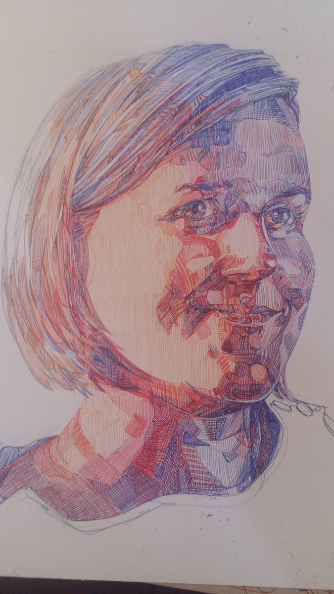 Dylanillo's tweet photo. Brilliant art by 6 local artists, situated in a fine kirk/heritage centre.  Last chance to see all 21 ball point pen portraits of local folk. @ Pitlochry &amp; Moulin Hertitage Centre  #perthshireopenstudios https://t.co/LciXIYwoMN