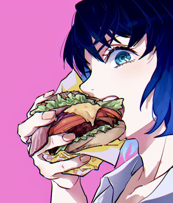 (՞ ܸ. .ܸ՞)"ﾍﾟｺﾍﾟｺさんがTwitterに投稿した嘴平伊之助(鬼滅の刃)のイラスト。