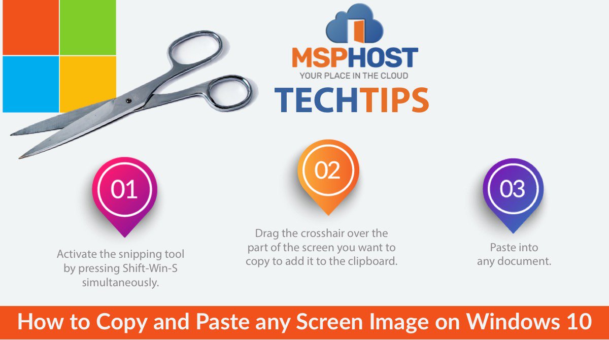 host_msp's tweet photo. How to copy and paste any screen image on Windows 10 #Windows10 #MSPTechTips https://t.co/OveGBhKcz6