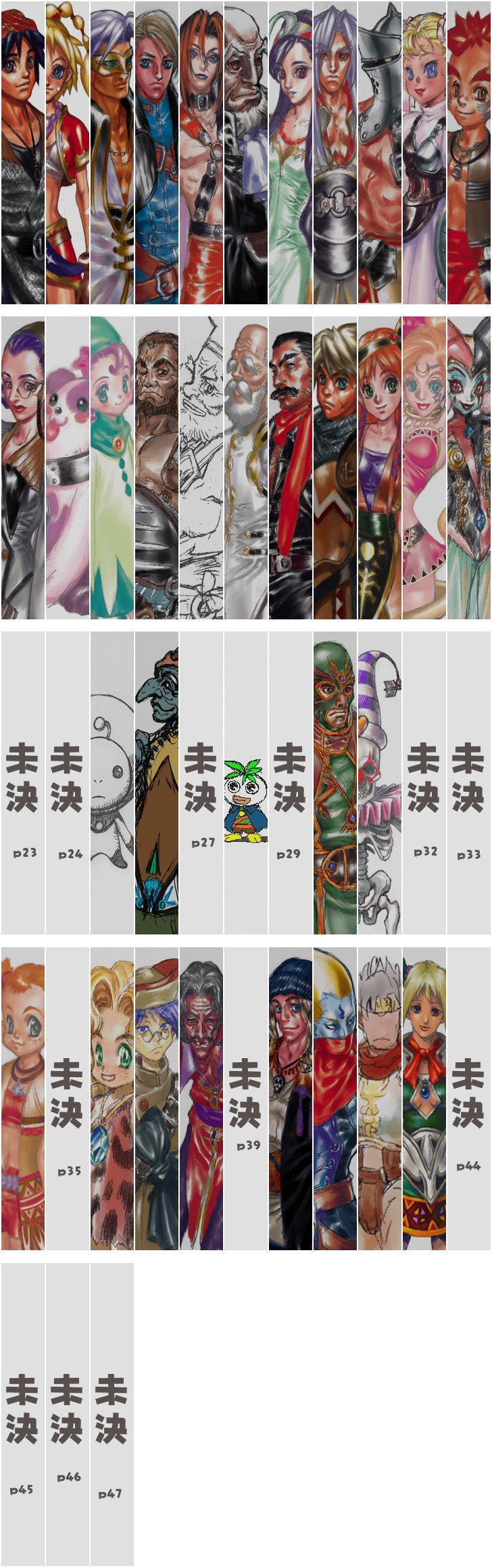 تويتر とすろそ على تويتر クロノクロス体験版で使われてるキャラクター絵 未完成で色が塗られてない絵や製品版と全然ちがう絵もある ボルクルスとかの絵もあるけど仲間になる予定あったのかな T Co Mruwa630vb
