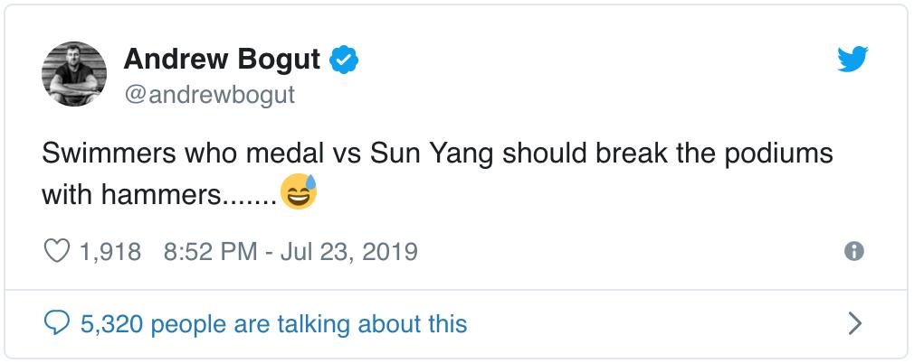 NBA_Blanco's tweet photo. Andrew Bogut lleva siendo abucheado durante todo el #FIBAWC2019 por un tuit que escribió hace unos meses metiéndose con un nadador chino. https://t.co/lPQde7mXhX