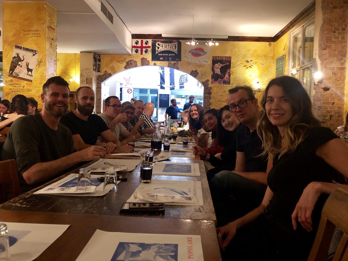 EMC_Academy's tweet photo. EMC FORMAT MASTER CLASS 
Day 1, Dinner at I Due Forni, Berlin Mitte 

#emcmasterclass #networking #education #international #business #entertainment #potd #news #television #events #organization #thinktank #idea #berlin #format #formatbusiness #showbuisness #peertopeer https://t.co/bDXnJmgrwY
