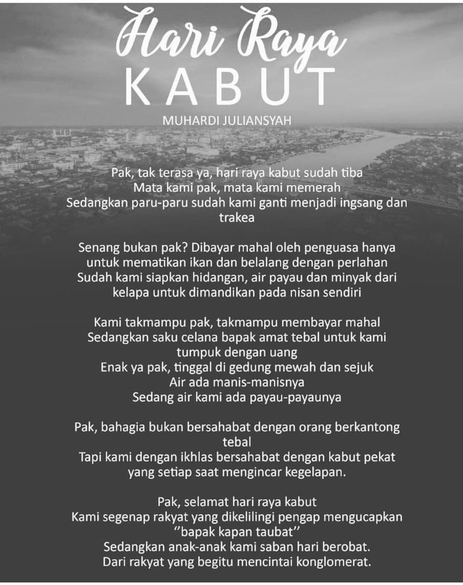 Mainlah ke rumah,, sudah menunggu rendang jerebu dll di dapur.. #SaveKalimantan