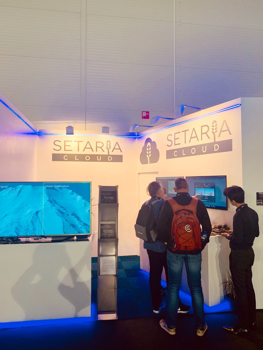 setariacloud's tweet photo. こんにちは、SETARIA CLOUD チームです。IBC2019 出展三日目。IBC に来ている皆さま、是非お気軽に  ホール 5 の C 67 にもお立ち寄りいただけたら幸いです。今日もよろしくお願いします！🙇‍♀️https://t.co/N6TuZPy6Gu #IBC2019 #クラウド #トランスコード #映像処理 #動画編集 https://t.co/DFDtS1eLtj
