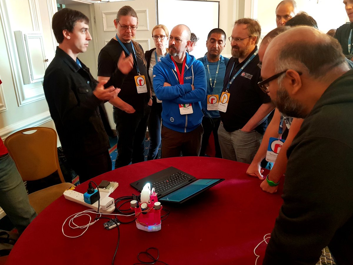 carlosperate's tweet image. Python 🐍 on Hardware Community Showcase has started!
We have robots🤖 , keyboards ⌨️, microscopes🔬, more robots 🤖and a lot of cool enthusiastic people!
We'll be in Room A until 12, so come around to check it out!
#PyConUK