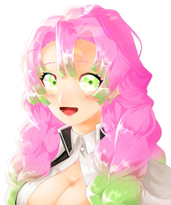 二階堂凛さんがTwitterに投稿した甘露寺蜜璃(鬼滅の刃)のイラスト。
