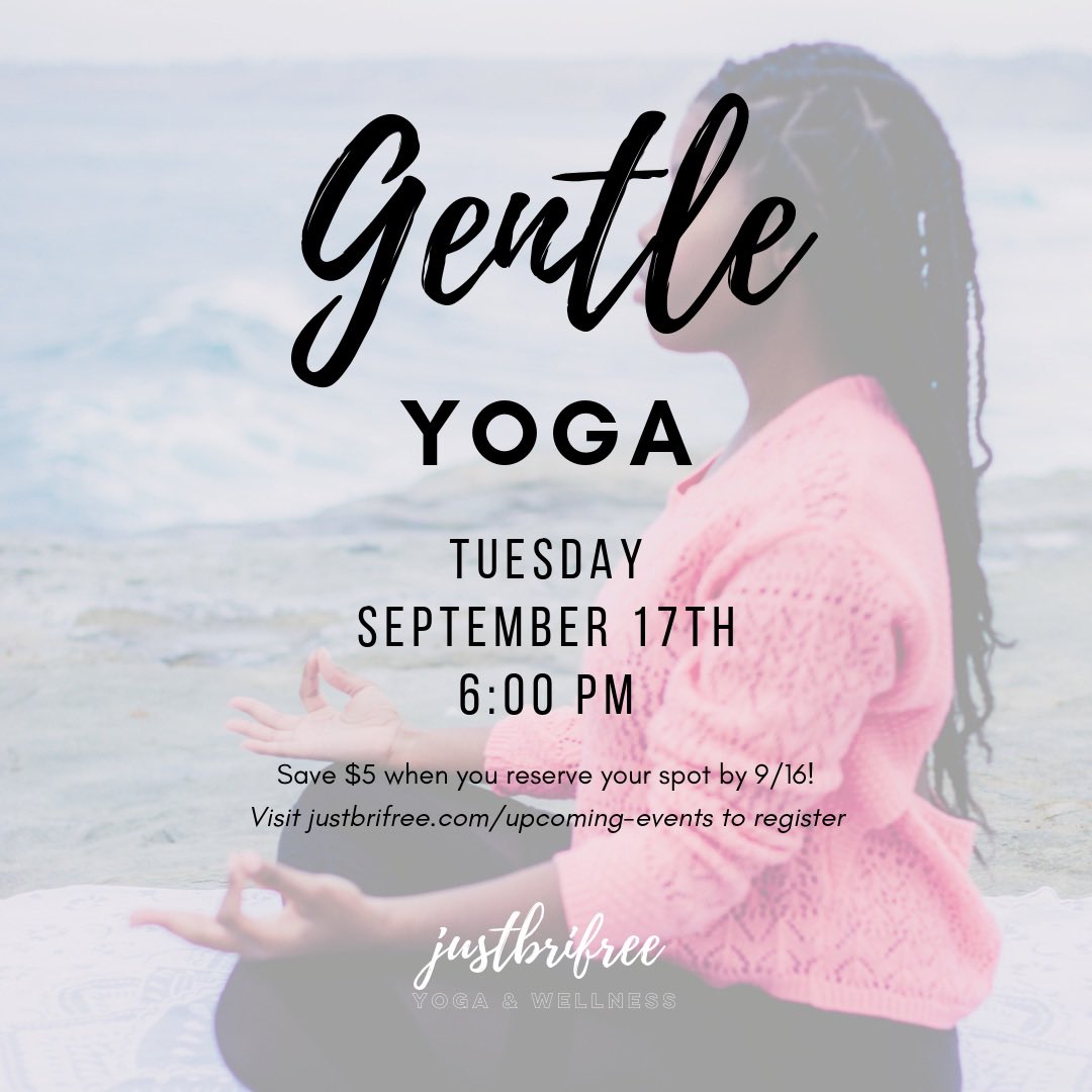 #GentleYoga is going down on Tuesday! Visit my website to register. Save $5 when you reserve your spot by 9/16! #sandiegoyoga #blackyogateacher 🧘🏿‍♀️