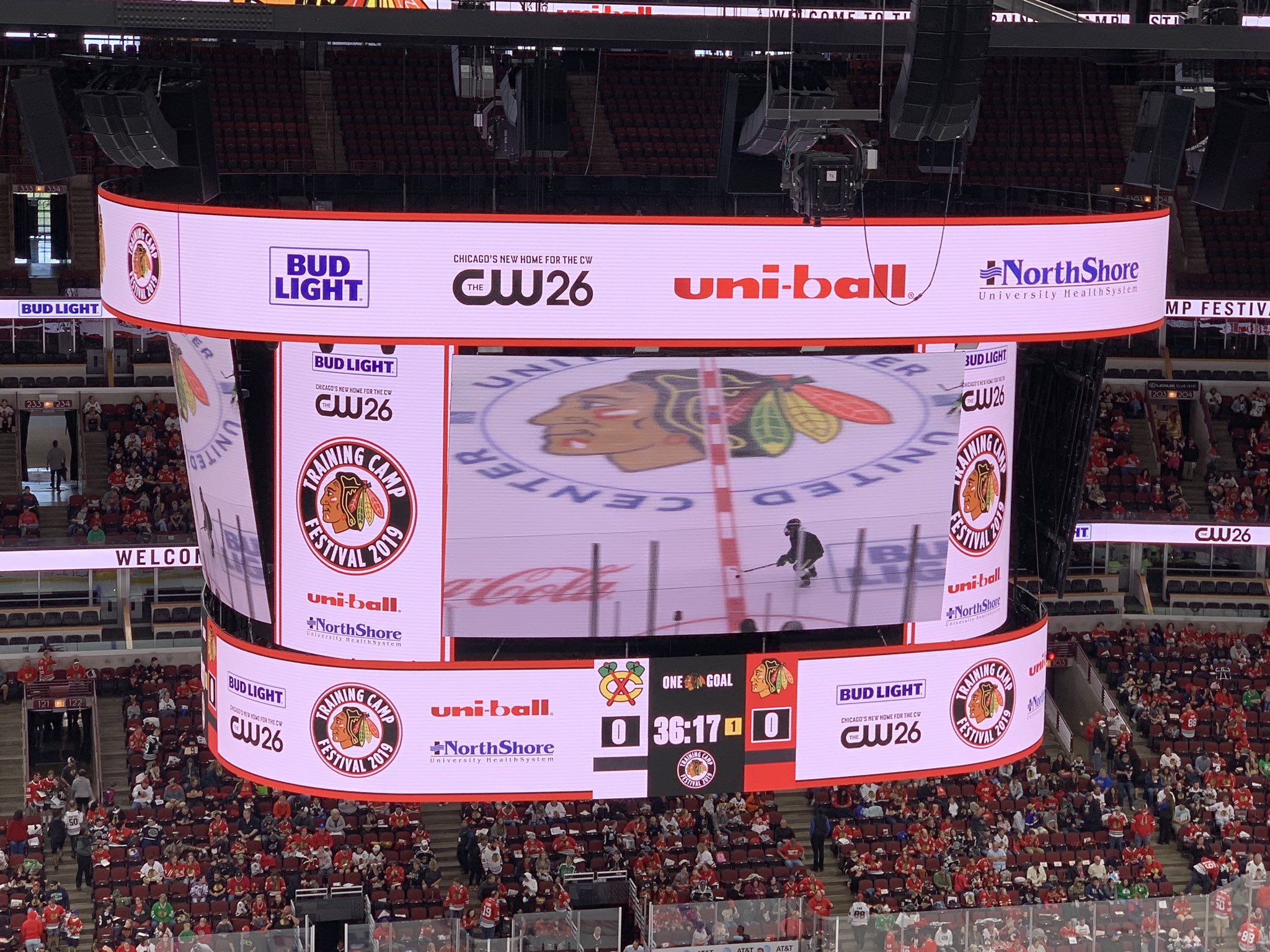Largest, High Definition, In-Arena Center-Hung Scoreboard in the