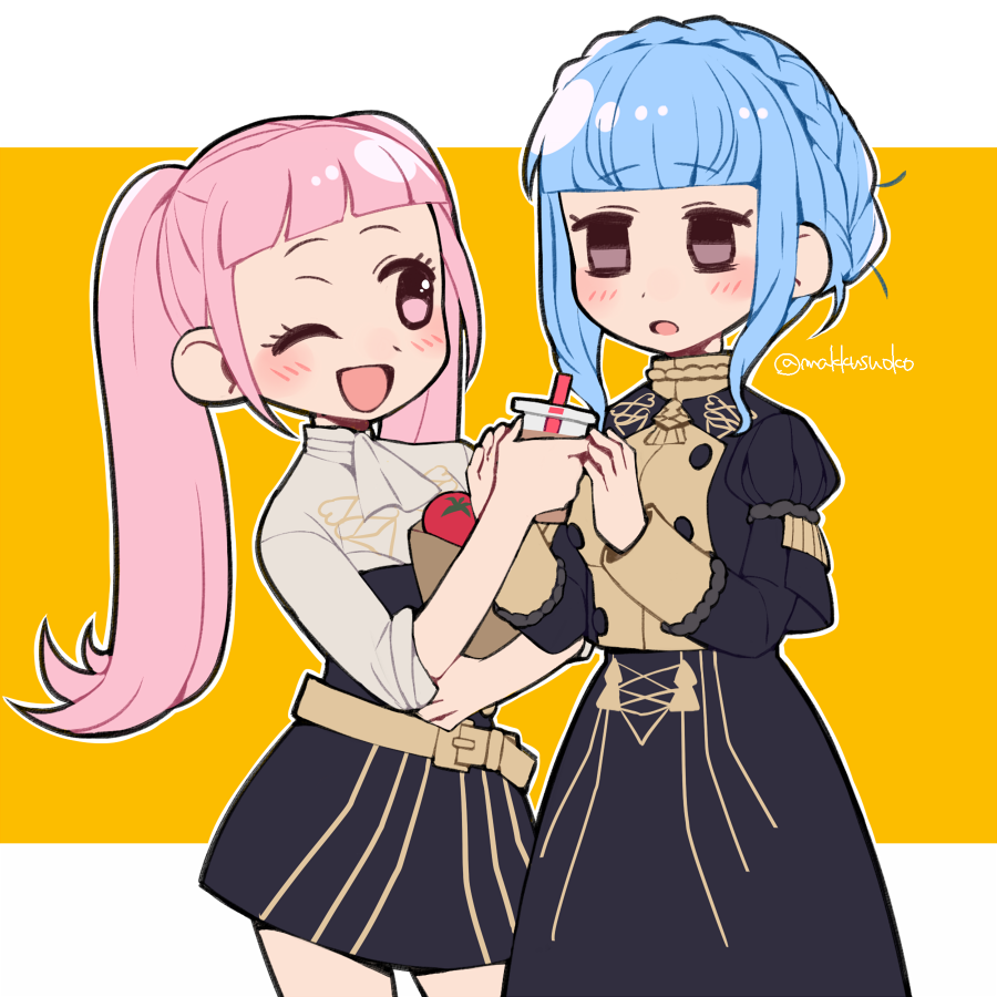 ヒルダ=ヴァレンティン=ゴネリル ,マリアンヌ=フォン=エドマンド 「ヒルマリ 」|Mカエルのイラスト