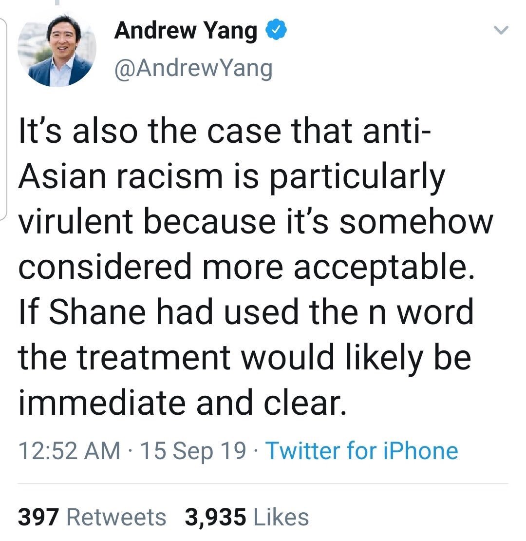My fellow Asians: stop doing this. Stop the false assertion that anti-Asian racism is somehow The Worst when you measure it against society’s tolerance of anti-Black racism. It’s a false and unnecessary comparison that harmfully co-opts anti-blackness to validate our outrage.