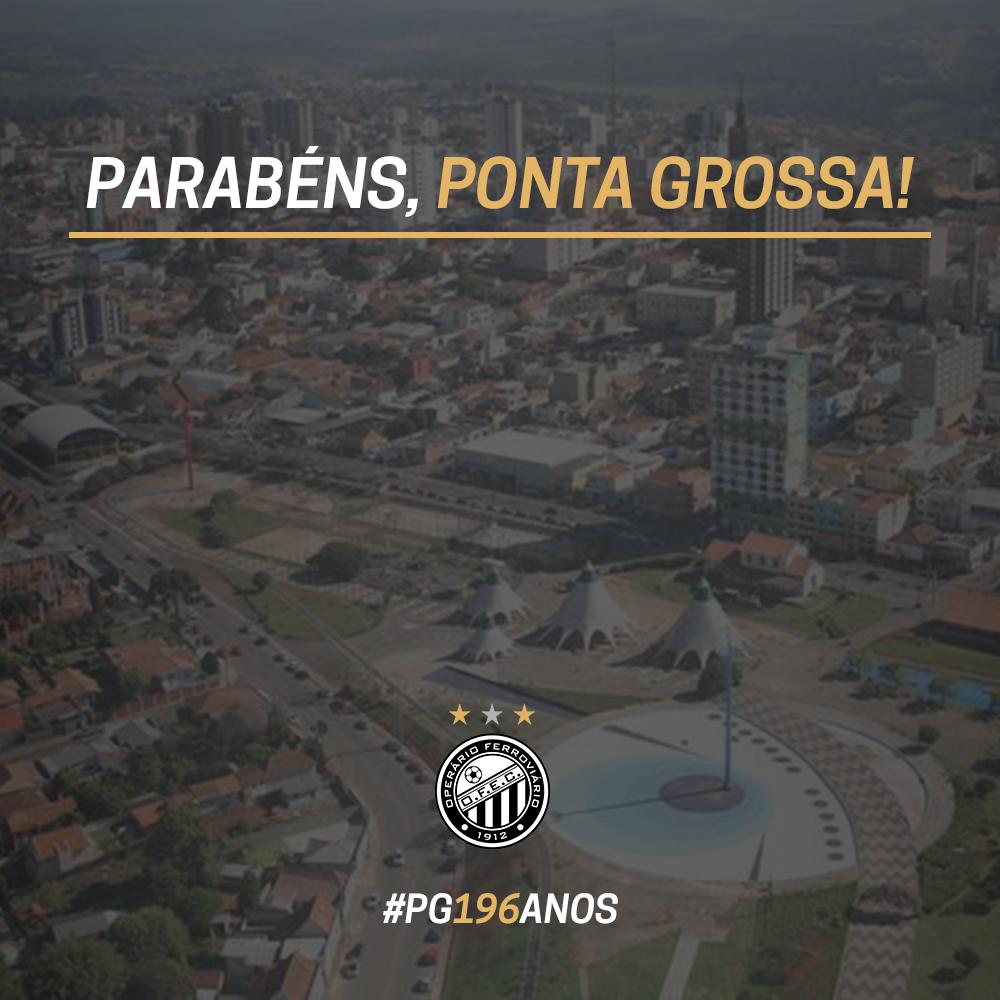 OFECoficial's tweet photo. Parabéns, Ponta Grossa! Temos muito orgulho em representar a cidade princesina. ⚫⚪
#PG196 #ParabénsPontaGrossa https://t.co/2EgHy1t1lU