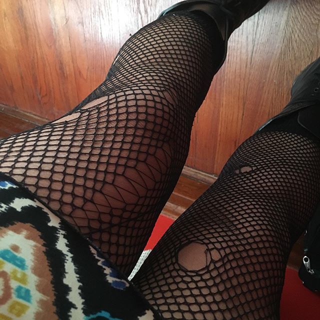 1daPC's tweet photo. These fishnets have been to at least 10 years of shows #oldreliables #riotfest #riotfestday3 #withmybestgirl https://t.co/T07nNwG8qF https://t.co/wb51oWXULx