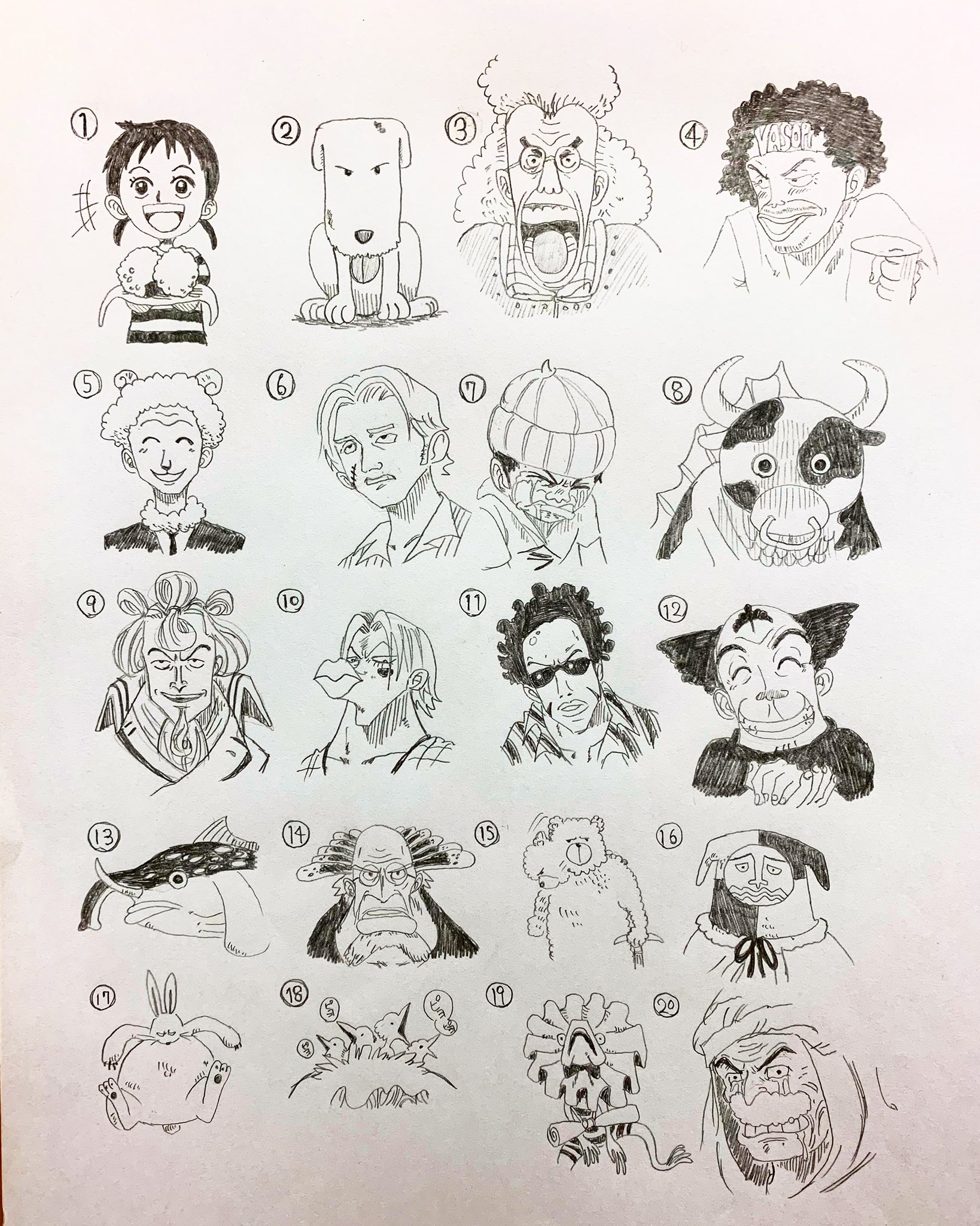 Ico 名脇キャラ描いてみた さー わかるかな フォロワーさんと遊びたい ワンピースクイズ T Co Uepyxruv Twitter