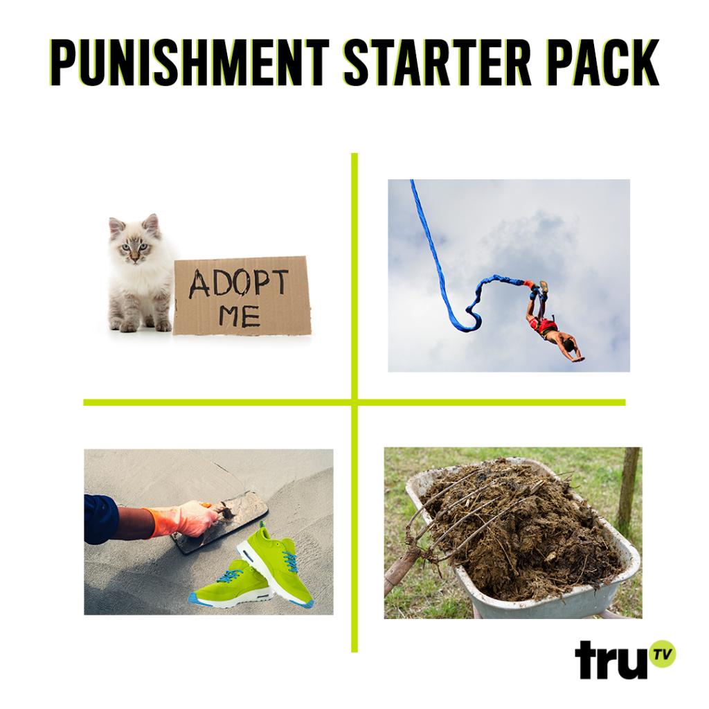 JokersTBS's tweet photo. These four things are all you need to break Sal's mind. But it won't work on anyone else, so don't try it at home. #ImpracticalJokers https://t.co/y7ihaybEtB