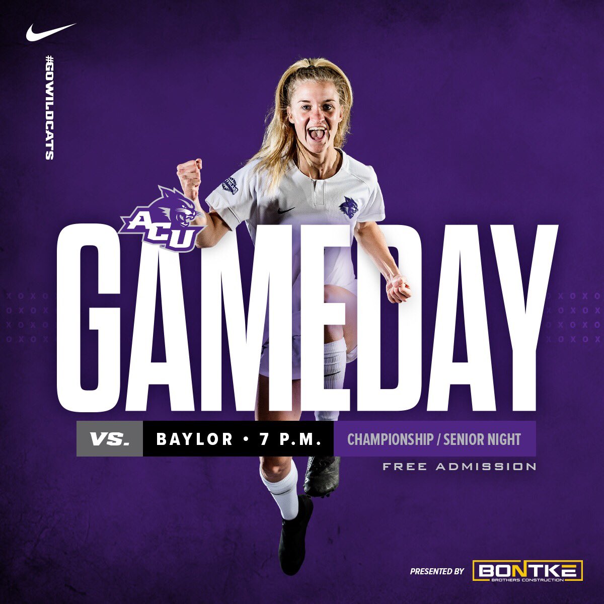 ⚽️ GAMEDAY | <a href="/ACU_Soccer/">ACU Soccer</a> is set for SENIOR NIGHT and CHAMPIONSHIP BANNER NIGHT!

🆚 Baylor
🕖 7pm
📍 Abilene
🏟 Elmer Gray Stadium
📊 bit.ly/2mhL0T2

#GoWildcats #SACRFCE