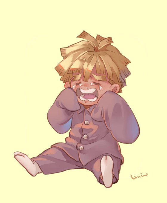 みんつさんがTwitterに投稿した我妻善逸(鬼滅の刃)のイラスト。