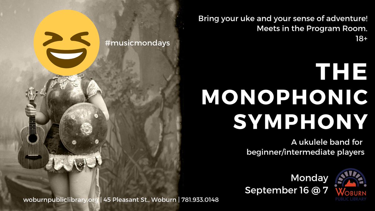 woburnlibrary's tweet image. Buying a ukulele for the uke band? Many excellent used options out there, as well as some fantastic new instruments! Happy hunting! #ukeband #ukecandoit #monophonicsymphony #musicmondays