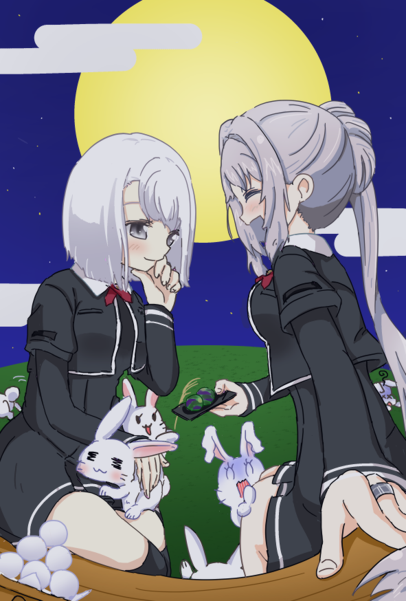 #お月見
なぎたん&みたまさんって見た目ウサギっぽくない? 