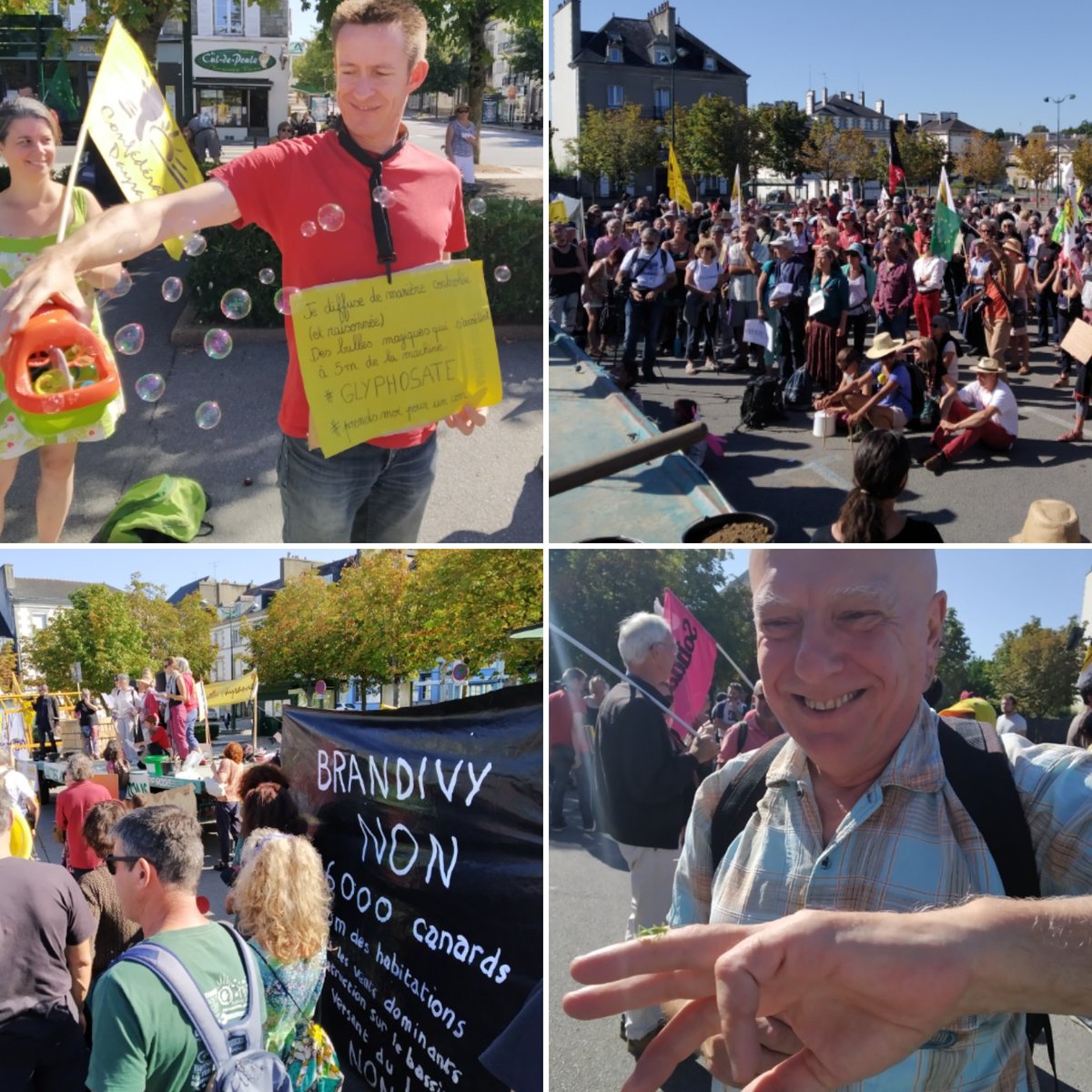 FIChamps35's tweet photo. #Pontivy Très belle mobilisation contre le bétonnage, l'artificialisation des terres et la fin de l'agriculture intensive, de belles discussions  🍃🐝🦔✊ https://t.co/yHLsWXtKyf