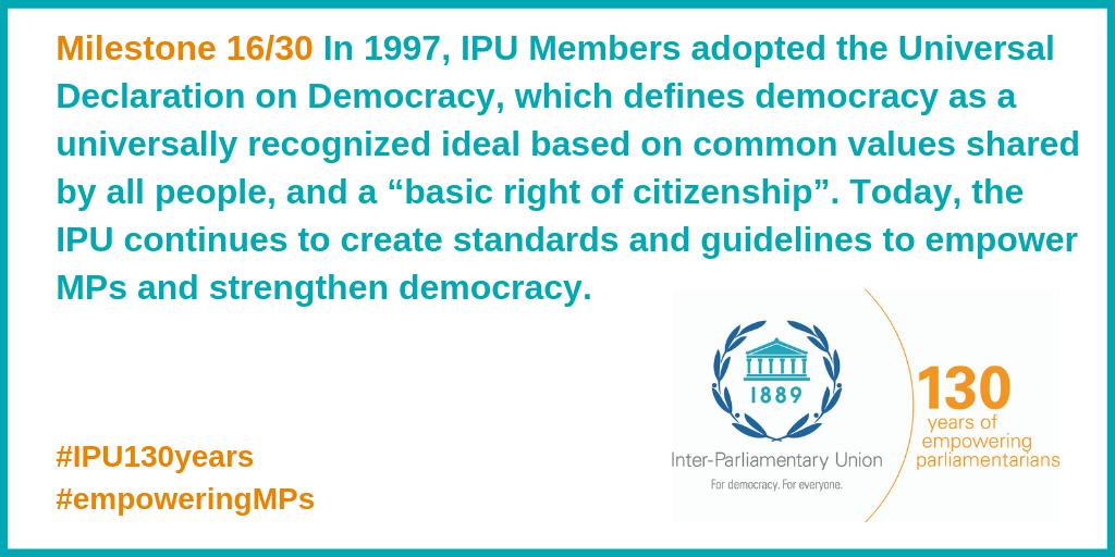 NAofPakistan's tweet photo. "The will of the people shall be the basis of the authority of government" (Universal Declaration of Human Rights, Article 21.3)
#InternationalDayofDemocracy
#Participation #ForDemocracyForEveryOne #15Sept @IPUparliament #IPU130years #HumanRights #strengtheningdemocracy https://t.co/1eZSkcRY90