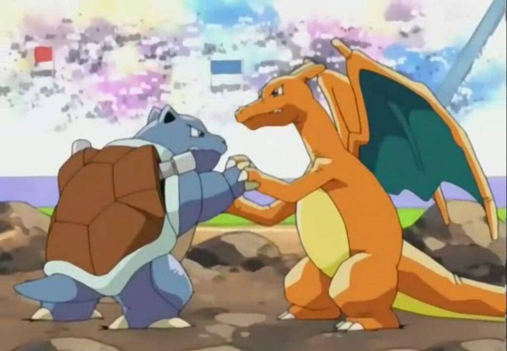 すかあふえいす Twitterissa サトシ優勝 最近のポケモンはまったく見てないけど 見てたリーグ戦の中で一番印象に残ってるのは サトシvsシゲルの決着 マサラタウンで共に育ったライバル同士 因縁と友情 文字通り白熱する水vs炎の攻防 特に成長したリザードンの頼もし