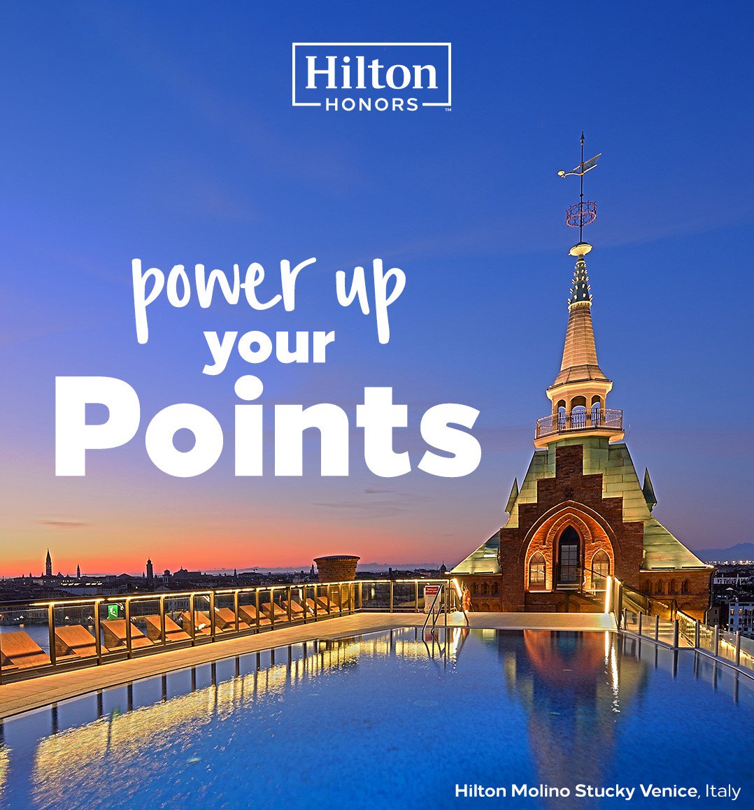 Want to earn 2X Points every stay until 5th January 2020? Sign up for the promotion here: HiltonHonors.com/PowerUp