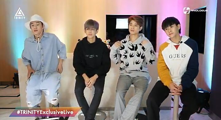 3rdLapatGallery's tweet photo. [SCREEN CAPS] 190915 #TRINITYExclusiveLive on Youtube  1
#thirdlapat #lapat #thirdd #welovethird #thirdph #lapatngamchaweng #thirdlapatngamchaweng  #thirdkamikaze  #4NOLOGUE  #4NOLOGUEARTIST #NIHTLIGHT9x9
#9x9Hypnotize 
#TRINITY_THEELEMENTS
#TRINITY_TNT
#4NOLOGUEMUSIC https://t.co/68emAHgPdL
