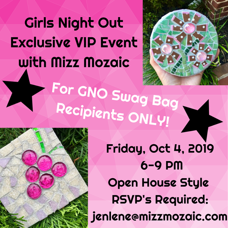 mizzmozaic's tweet photo. Good morning, GNO Fundraiser guests! (You know who you are.) 😉
.
.
You are invited to an exclusive VIP mosaic experience hosted by @mizzmozaic just for YOU held at Pinot's Palette Dulles! 🌟Be sure to RSVP &amp; bring the ticket that was in your swag bag. Can't wait to see you ther https://t.co/oi5tZdGXoU