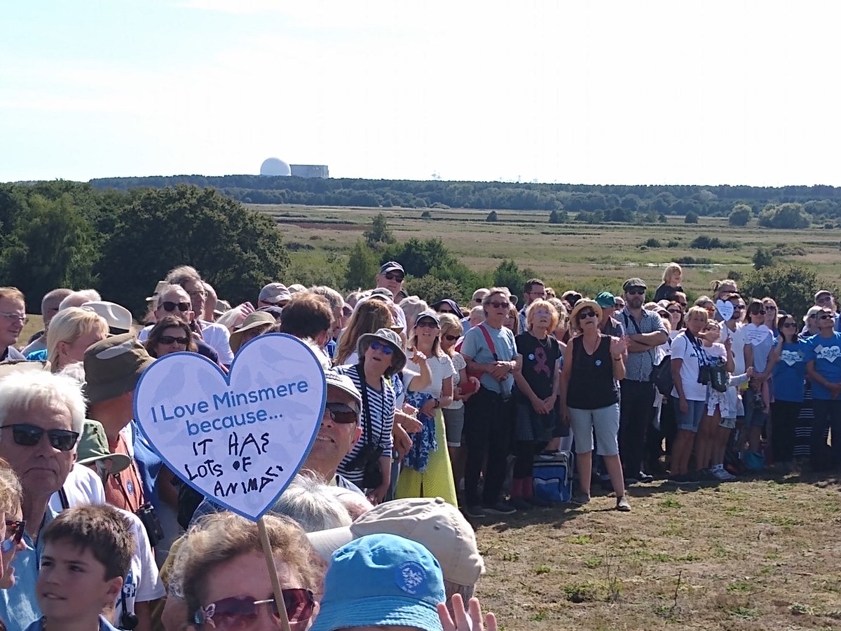 Great to be at Minsmere protesting quietly against horrendous nuclear power station threat to Minsmere & surrounds. Including 4-lane road to ruin,  badger evictions and untold permanent damage. #loveminsmere