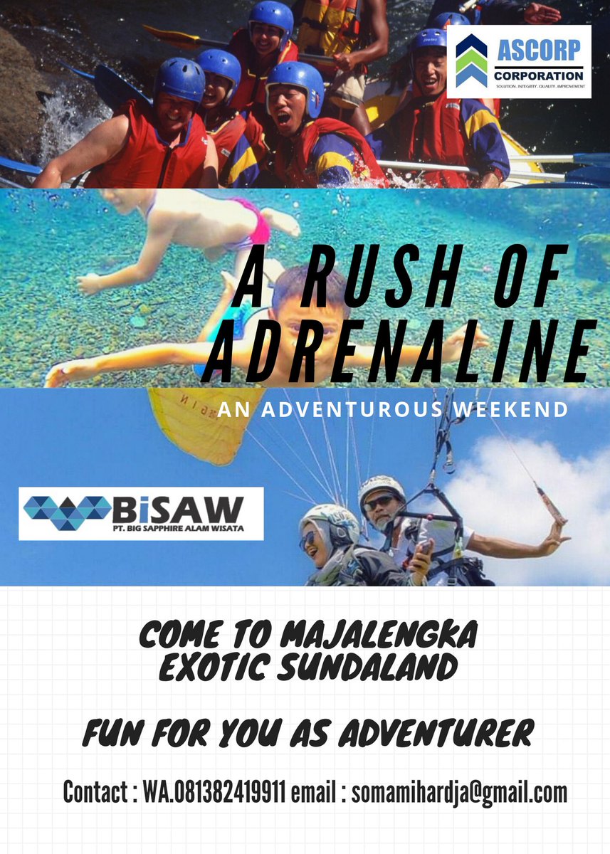 A Rush of adrenaline, come joint with us. Vacation at Majalengka Exotic Sundaland. Many atraction give Rush your adrenaline. Please call WA. +62-813-8241-9911 or email somamihardja@gmail.com. #indonesiamalaysia #malaysia #wisatajabar #asitajabar #asitaciayumajakuning #asita